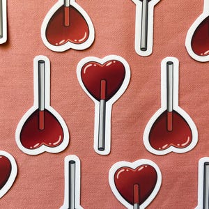 Herz Lolly Vinyl Sticker | süße Zeichnung