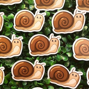 Autocollant en vinyle Escargot | Dessin mignon