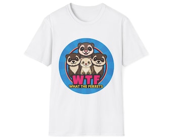 WTF- What the Frettchen Unisex Softstyle T-Shirt, Frettchen Liebhaber T-Shirt, Frettchen Besitzer Geschenk, lustiges Frettchen Shirt, Frettchen Community Bekleidung