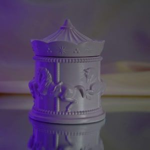 Purple Carousel Candle, Wholesale Candle, Carousel Candle Jar, Candle Gift, Luxury Housewarming Gift, Vegan Soy Wax Candle