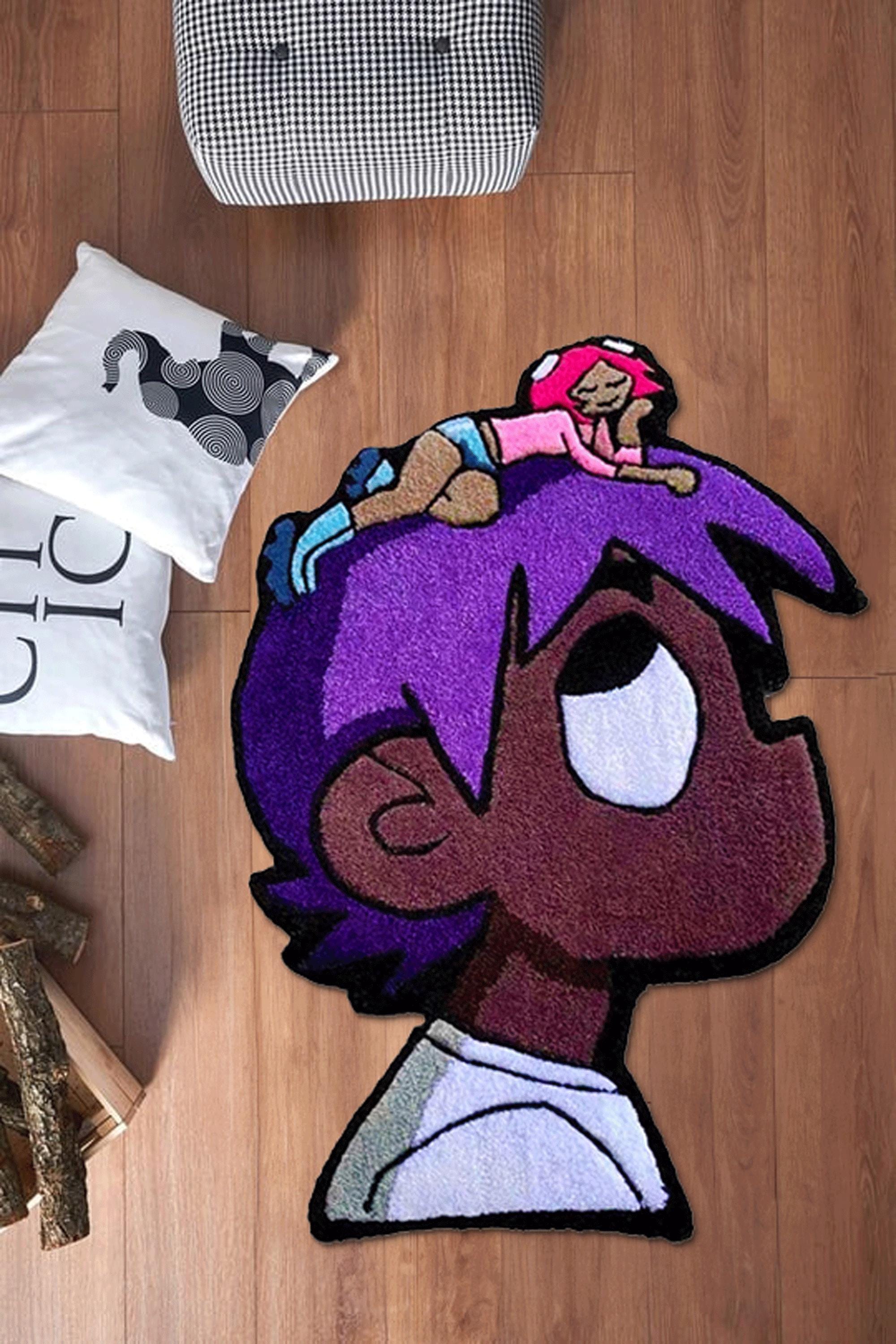 Lil Uzi Vert Rug: Fluffy Polyester Novelty Rug - Etsy