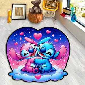 Engel und Stichliebe, Donut, der Stich isst, Motorradstich, Stichteppich, Stichspiel, Erdbeermilchshake Trinkstich, Teppich nach Maß