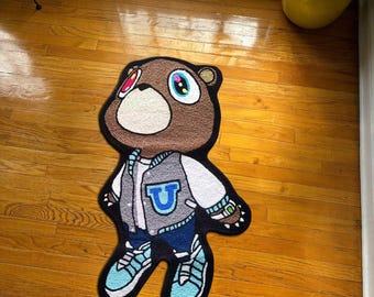 Kanye West Dropout Bear, Kanye West Rug, Kanye West decor, Kanye Bear, Kanye bear Rug, kanye West, Kids Room Decor, Kids Gift,Kanye Bear