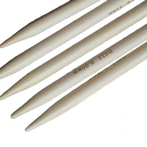 Bamboo Double Pointed Knitting Needles DPN Size 0, 1, 2, 3, 4, 5, 6, 7, 8, 9, 10, 10.5, 11, 13, 15; Length 5", 6", 7", 8", 9", 10" Very Nice