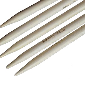 Bamboo Double Pointed Knitting Needles DPN Size 0, 1, 2, 3, 4, 5, 6, 7, 8, 9, 10, 10.5, 11, 13, 15; Length 5&quot;, 6&quot;, 7&quot;, 8&quot;, 9&quot;, 10&quot; Very Nice