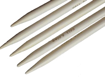 Bamboo Double Pointed Knitting Needles DPN Size 0, 1, 2, 3, 4, 5, 6, 7, 8, 9, 10, 10.5, 11, 13, 15; Length 5", 6", 7", 8", 9", 10" Very Nice