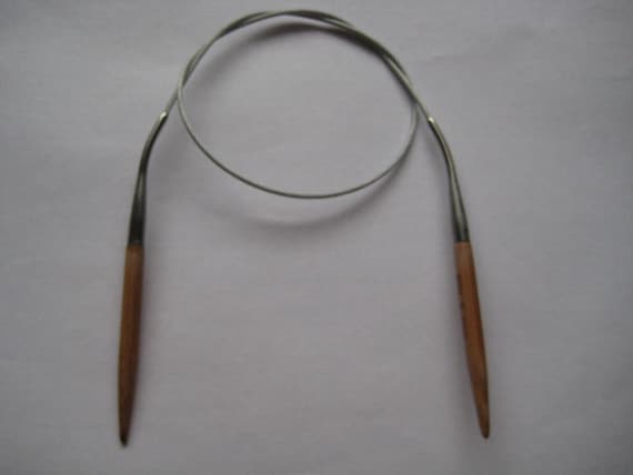 Bamboo Circular Knitting Needle Size US1, 2, 3, 4, 5, 6, 7, 8, 9, 10, 11,  13, 15 Metal Cord, Length 12, 16, 20, 24, 29, 32, 40, 47 