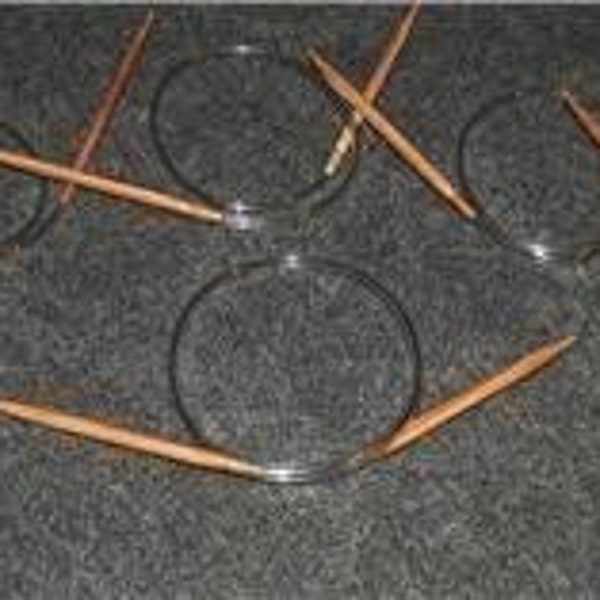 12 inch bamboo Circular Knitting Needles (US 0 -  US 5)  (you will get 6 pairs of needles)