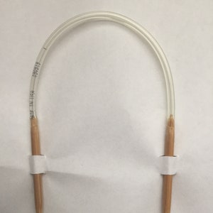 7 or 9 or 12 inch bamboo circular knitting needle size US 0, 1, 2, 3, 4, 5, 6, 7, 8, 9, 10, 10.5, 11, 13, 15 17 19 handmade /USA-Made tubing