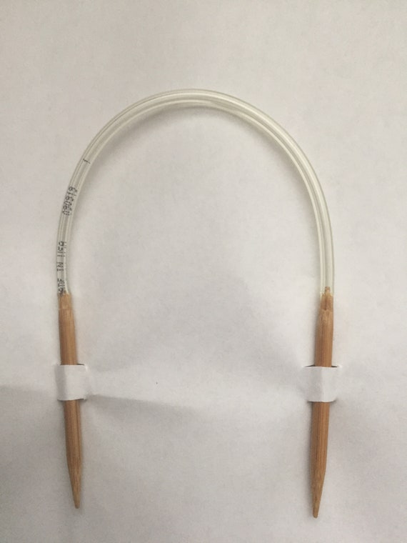7 or 12 Inch Bamboo Circular Knitting Needle Size US 0, 1, 2, 3, 4, 5, 6, 7,  8, 9, 10, 10.5, 11, 13, 15 17 19 Hand Made W/ Usa-made Tubing 