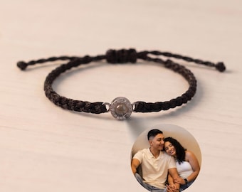 Custom Photo Projection Bracelet, Personalized Picture Bracelet, Hidden Photo Jewelry, Pet Memorial Gift, Couple Gift