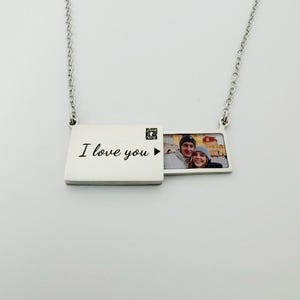 Collar con foto personalizada, medallón personalizado, collar grabado, regalo conmemorativo