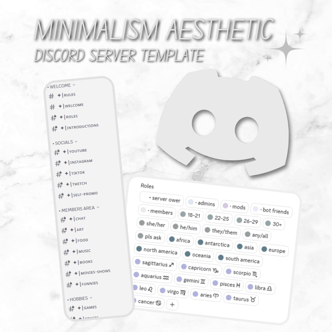 Minimalism Aesthetic Discord Server Template
