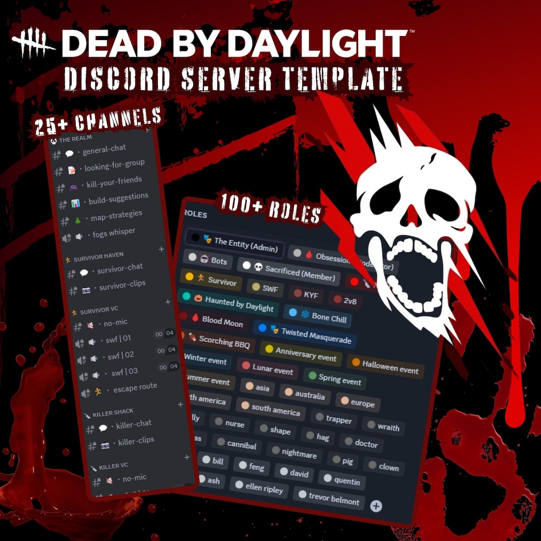 Dead by daylight discord server template gaming dbd swf kyf