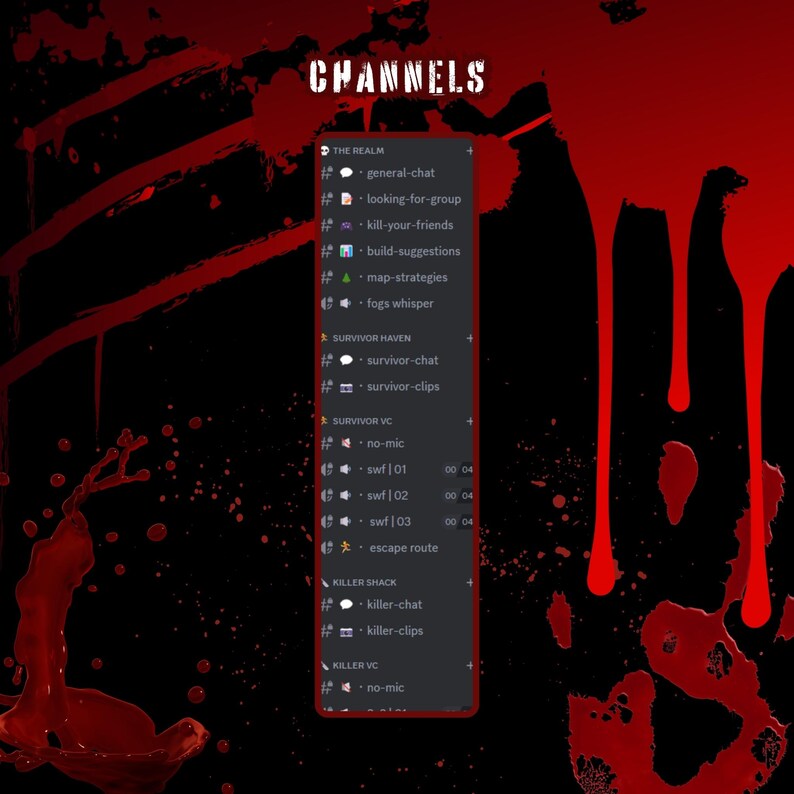 Dead by Daylight Discord Server Template Gaming, Dbd, Swf, Kyf, Instant Download! Etsy