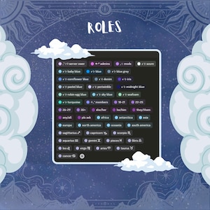 cute celestial aesthetic discord server template <3 | sparkles, aesthetic, cute, minimal, colour roles | instant download! image 2