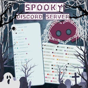 Spooky Themed Discord Server Template | gaming, dbd, horror, aesthetic, instant download, spooky