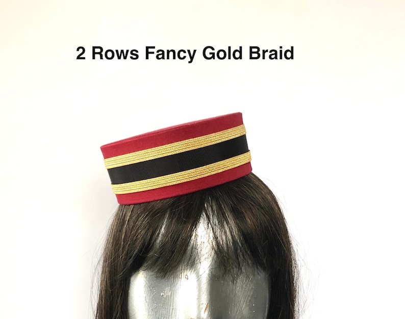 Pillbox Hat in Red Classic Cigarette Girl or Usher or Bellhop With Your