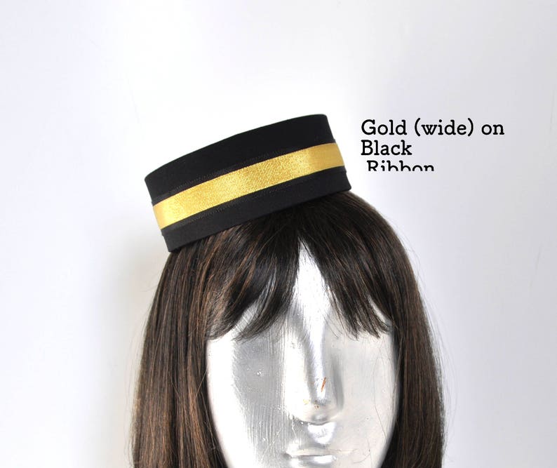 Pillbox Hat in Black Classic Cigarette Girl Costume Usher or Bellhop