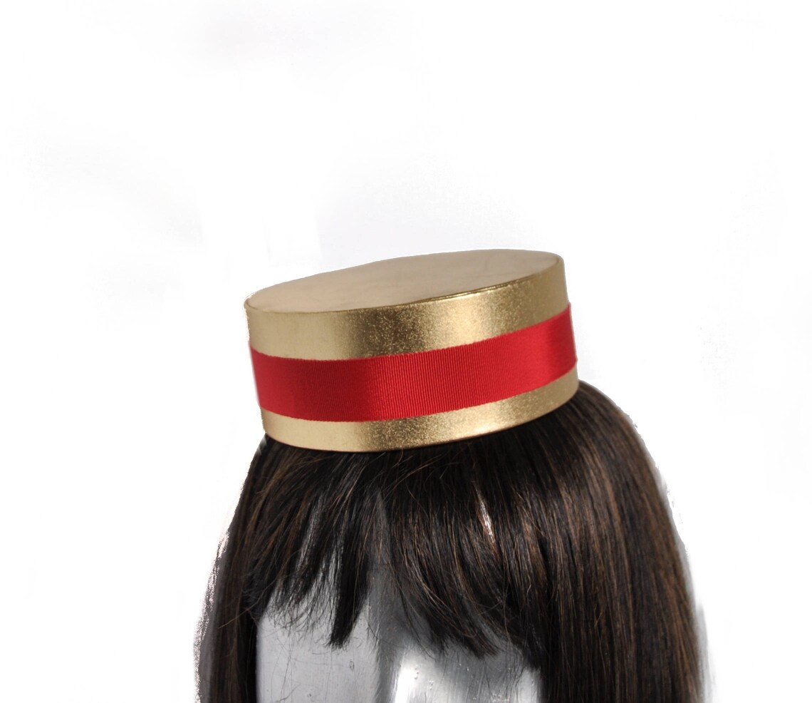 Pillbox Hat in GOLD Classic Cigarette Girl or Usher or Etsy