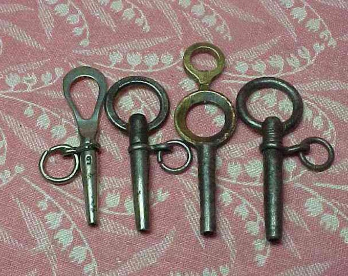 Vintage Pocket Watch Winding Keys Lot of 4 Etsy
