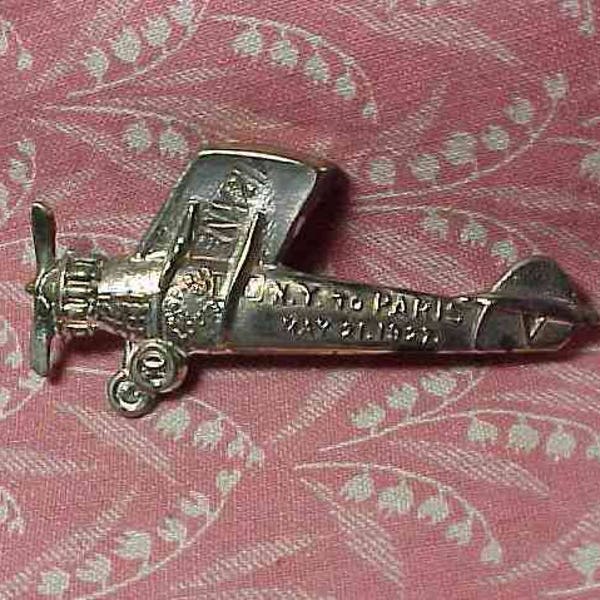 Vintage Spirit of St. Louis Plane Brooch pin Souvenir