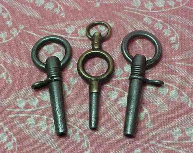 3 Vintage Pocket Watch Winding Small Key Keys Etsy