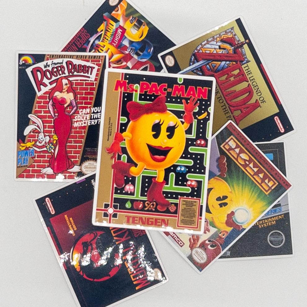 Adesivos de arte de caixa retrô NES e Super Nintendo USA para jogadores