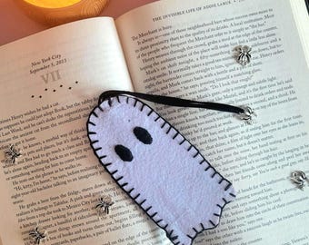 sparkly ghost felt boo-kmark
