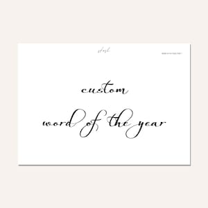 Palabra del año / Personalizado / Pegatinas de texto / Seis fuentes / Washi / Opciones /