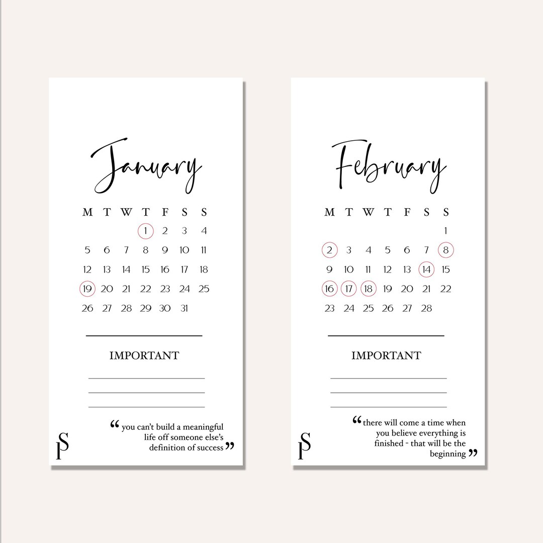 2026 Monthly Hang Tags | Planner Deco | Planner Cards - Etsy