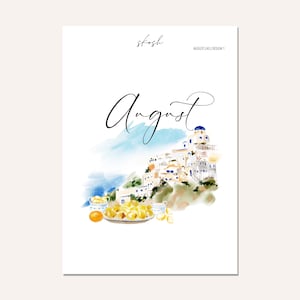 August Washi Sticker or Vellum Monthly Dashboard | Cover Sheet | Size and Design Options