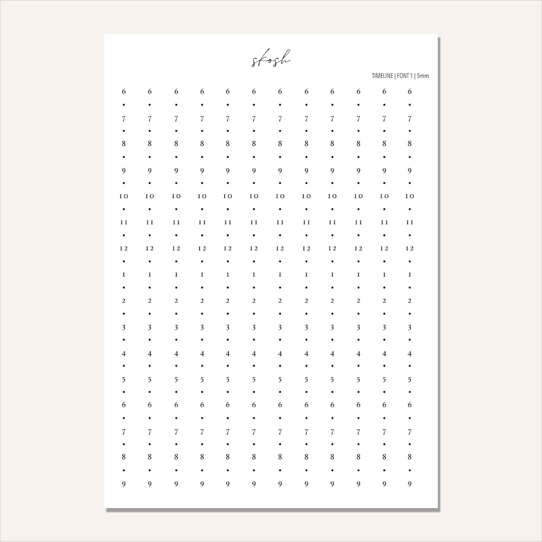 Tiny Timeline Stickers | Undated Planner or Bujo | Custom - Etsy