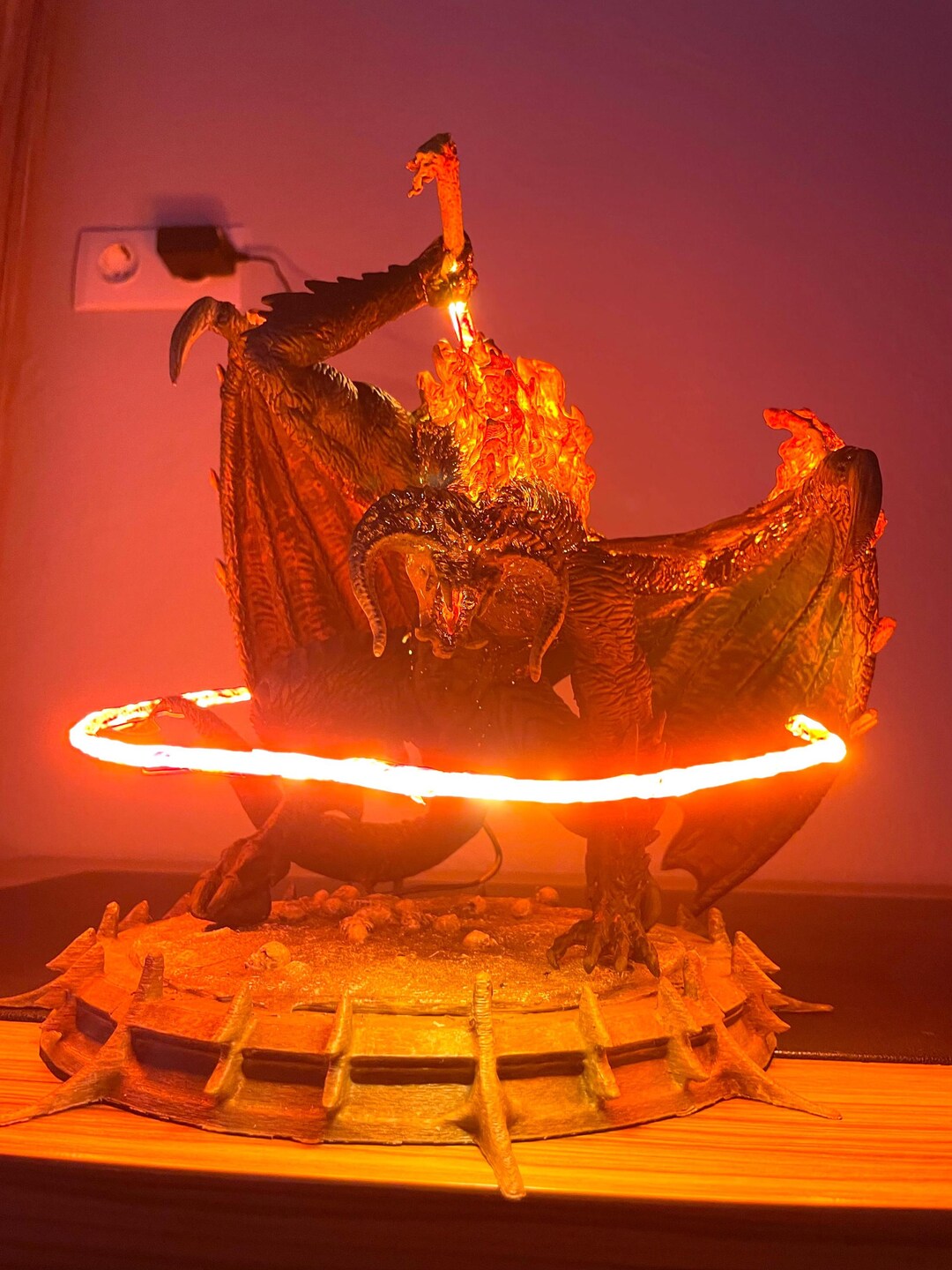 Balrog met led-aanpassing groot formaat, balrog-figuur, handgeschilderd ...
