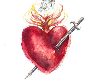 Immaculate Heart of Mary Mixed Media Photo Print