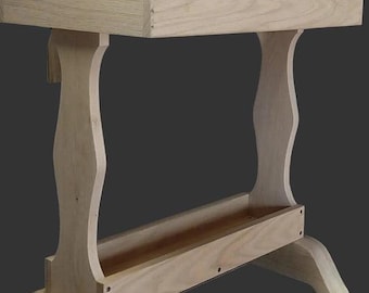 Solid Pine Wood Saddle Stand: Unfinished Equestrian Display