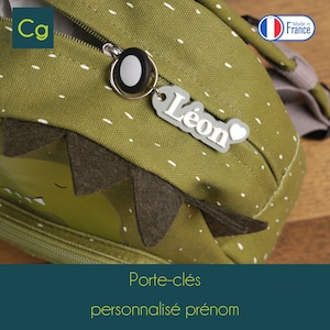 Porte-Clés Personnalisé Prénom pour Sac d’Enfant, Idéal pour la Rentrée Scolaire, Première Rentrée Maternelle
