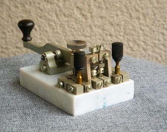 Telegrafo Morse Ericsson svedese, antica chiave marina della marina svedese
