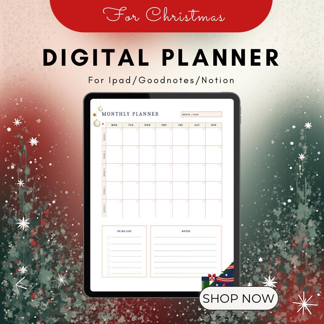 Digital Planner | Monthly Planner - Etsy
