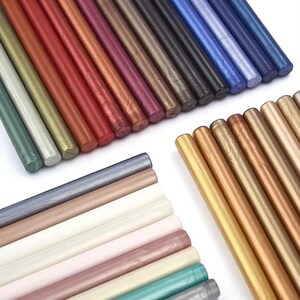 10 stuks waxsticks voor lijmpistool | 33 kleuren beschikbaar | Zegellak voor huwelijksuitnodigingen, cadeaupapier, enveloppen en knutselprojecten