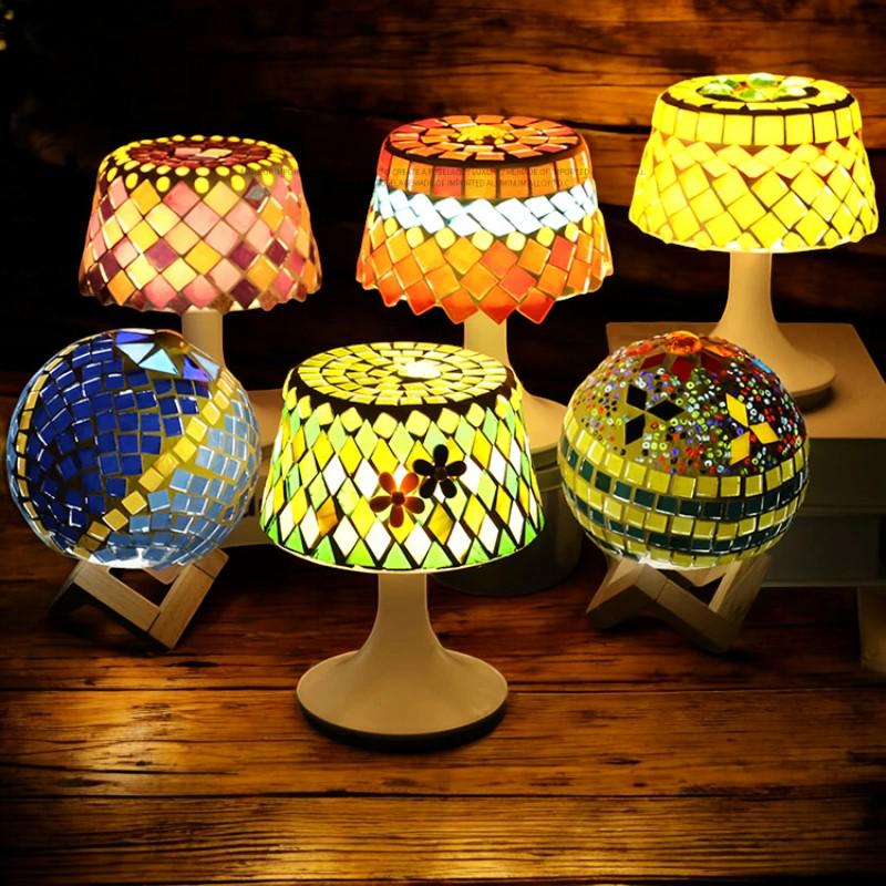 テーブルライト テーブルランプ ステンドグラス 地中海 締めくくら  