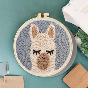 Niedliches Cartoon Tier Stanznadel Stickpaket | DIY Anfänger Handarbeiten Set, Wohnkultur, Geschenkpaket, Soft Yarn Craft Kit