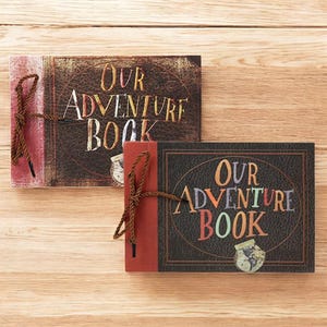 Álbum de fotos de cuero para recortes: nuestro libro de aventuras con 40 páginas vintage, perfecto para bodas, aniversarios y recuerdos de viajes