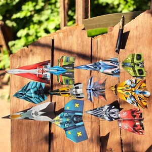 36 pezzi per bambini creativi origami aerei di carta pieghevoli fai da te genitore-figlio giocattolo artigianale a colori aeroplani giocattolo educativo