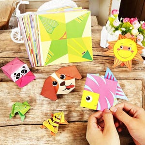 Kit fai da te origami di carta per bambini, giocattolo educativo artigianale da 54 pagine, attività artigianale divertente, regalo creativo per bambini