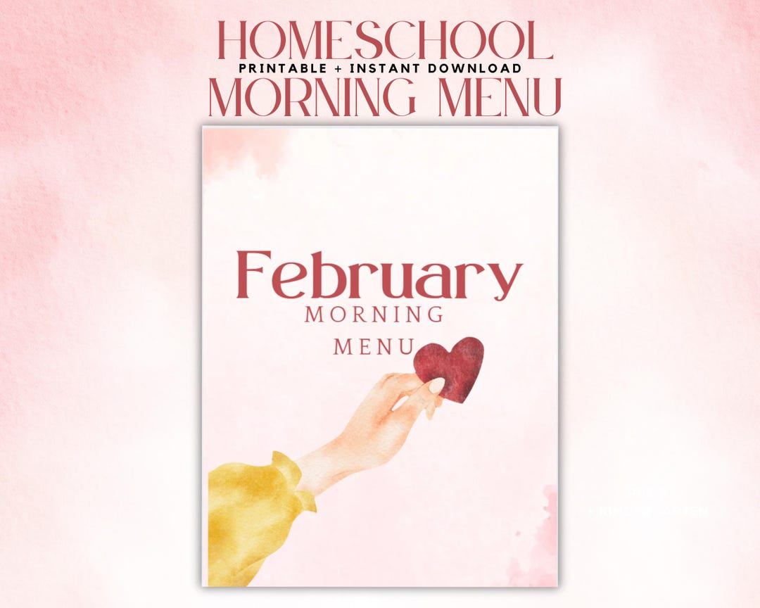 February 1st & 2nd Grade Morning Menu Homeschool - Etsy