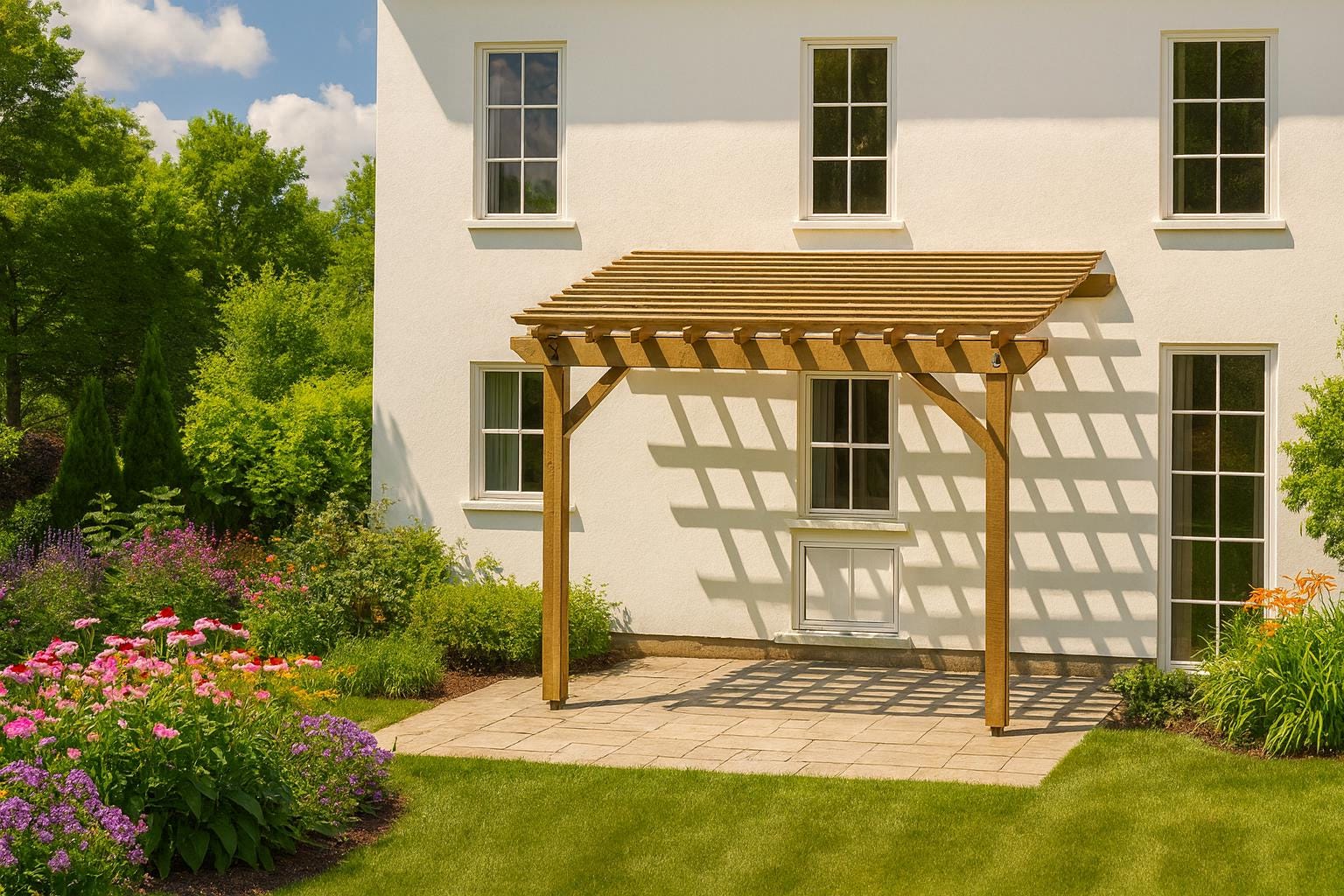 Plano de pérgola PDF 4,5 mx3 m: Pérgola de madera DIY, Tutorial de montaje