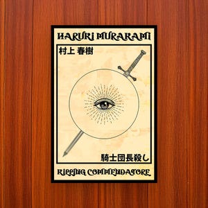 Haruki Murakami Killing Commendatore Poster | Haruki Murakami Wall Art | Killing Commendatore Minimalist Poster | Japanese Wall Art