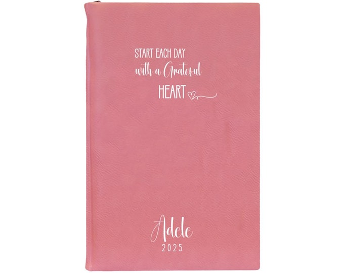 Personalized Leather Sketch Book  Unlined  525x825  Laser Engraved  Custom Gift Option