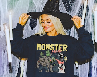 Retro Monster Mash Sweatshirt | Vintage Halloween Shirt (2026)